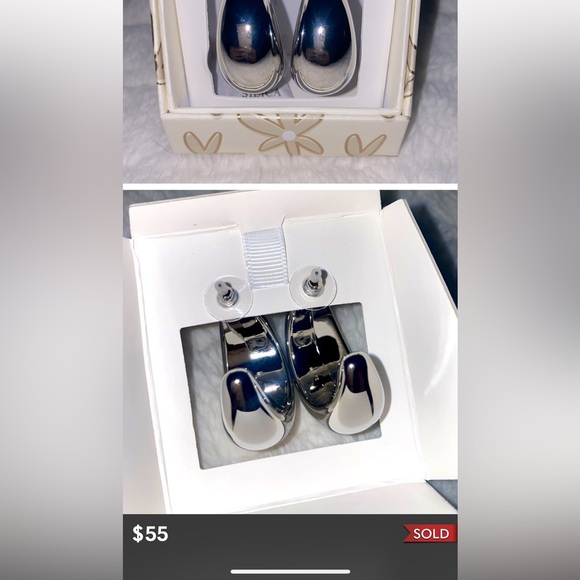 The House of Harlow CHUNKY Drop Earrings GOLD - Picture 7 of 10